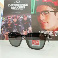 在飛比找Yahoo!奇摩拍賣優惠-RayBan 雷朋 黑色經典個性方框太陽眼鏡 RB4392D