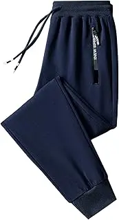 2024 Fashion Mens Solid Sports Leisure Trousers Fitness Loose Running Training Leg Guard Pants Trousers Ninth Pants