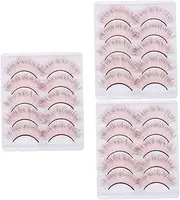 Baluue 3sets False Lashes Makeup Cosplay Eyelashes Fluffy 3d Design for Stage Performance 5pairs*3