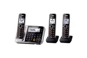 Panasonic Triple DECT Bluetooth Cordless Home Phone w Answering Machine Black