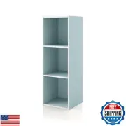 HOMES: INSIDE + OUT Apexa 3 Cube Storage Organizer Shelves, Stackable Wood Bo