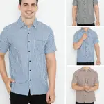 KEMEJA GINGHAM CHECK SHIRTS 男士休閒短袖格子法蘭絨襯衫