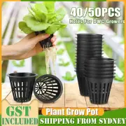 40/50X Mesh Pot Basket Plant Grow Net Cup Aeroponic Hydroponics Aquaponic Basket