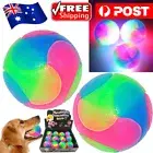 2PCS Dog Balls Flashing LED Light up Elastic Molar Ball Glowing Pet Playing Ball