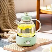 All-Transparent Electric Kettle Glass Hot Water Dispensers with Filter Mini Small Water-Boiling Coffee Teapot Two-Stage Silent Heating Home Kitchen Office Hotel (C 1L) lofty ambition KeYJ