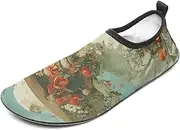 [BTCOWZRV] Water Shoes for Women Men Floral Still Life Style Water Sports Shoes Slip-on Breathable Lightweight Athletic Aqua Sock