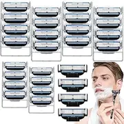 Mach 3 Razor Blades for Men, 28 Pieces Mach3 Razor Blades, Mach 3 Razor Blades Refills Razor Blade, for Cleaning Beard and Body Hair