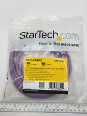 StarTech 15ft PURPLE SNAGLESS CAT6 UTP PATCH CABLE-ETL VERIFIED, 0188G