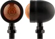 Turn Signal Indicator 1 Pair Motorcycle Turn Signal Indicator Light Amber Motorbike Blinker Headlight 12v Indicator Lamp Bullet Chrome (Color : B)