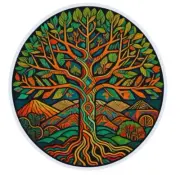 Tree of Life Sacred Geometry Psychedelic Die-Cut High Die-Cut Sticker Waterproof