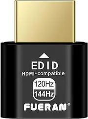 2K 4K 8K HDMI Dummy Plug-Virtual Monitor Display Emulator Headless Adapter 3840x2160@60Hz 1080@120HDR DVI EDID Emulator (120Hz-144Hz)