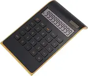 [HOMSFOU] Portable Solar Calculator Ultra Thin Dual Power Household Desk Calculator with Display Lightweight Design for Home and Office Use Easy to Carry