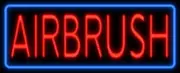 Airbrush Rectangle 32" Neon Sign Light Lamp Workshop Business Glass Decor UY