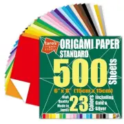 TARO'S ORIGAMI STUDIO Standard Size 15cm 500 Sheet 23 Color Made in JAPAN F/S