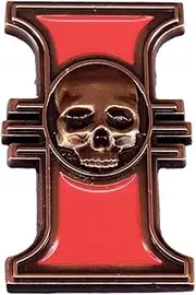 [Pinstant] Inquisitorial Rosette Inquisitor Inquisition Skull Symbol Badge Fantasy War Game Icon 1.6" Enamel Pin Badge, 1.6 Inches, enamel, enamel