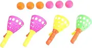 HAWILLOSCH 2 Pair Outdoor Launch Throw Catch Ball Set Toddler Games for Boys and Girls Click Toss Safe Plastic Balls Random Color