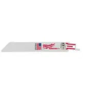 Milwaukee 48-00-5184 6" x 18TPI Bi-Metal Thin Kerf Sawzall Blade 5 Pack