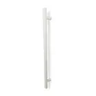 Radiant White Single Vertical Round Bar Towel Rail x 950mm NON-Heated