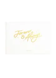 FOX AND FALLOW 'Forever & Always' Prompted Guest Book - White / Gold Foil