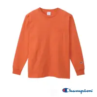 在飛比找momo購物網優惠-【Champion】官方直營-基本款素色口袋長袖T恤-男(橘