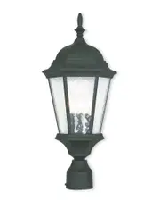 Livex Hamilton 3-Light TBK Outdoor Post Lantern