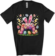 [Generic] Bunny Video Games Controller; Colorful Easter Day Eggs Hunting Gaming; Game Gamer Group Unisex T-Shirt