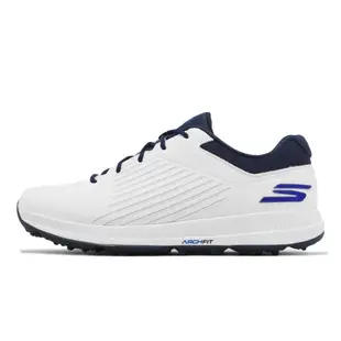 Skechers 高爾夫球鞋 Go Golf Elite-5 GF 白 藍 男鞋 防潑水【ACS】 214065WNVB