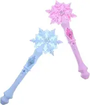 2Pcs Snowflake Fairy Wand Light Sticks for Glowing Performance Birthday Party Favors and