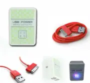 20X 4 USB PORT HUB WALL ADAPTER+6FT CABLE CHARGER DATA RED FOR IPHONE IPOD IPAD