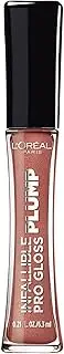 L'Oreal Paris Infallible Pro Gloss Plump Lip Gloss with Hyaluronic Acid, Long Lasting Plumping Shine, Lips Look Instantly Fuller and More Plump, Nude Twinkle, 6ml