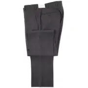 NWT $345 LUIGI BIANCHI Dark Gray Micro Pindot Wool Dress Pants 32 (Eu 48)