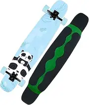 Sports Longboard Skateboard, Chrome Steel High-Speed Bearing 46" 8-Layer A-Level Maple Baby Panda Pattern Dance Board Suitable for Beginners Adults Men Women