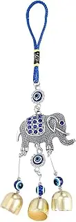 Evil Eye Wind Chime - Steel Wind Chimes with Bells | Blue Evil Eye Wind Chimes, Turkish Blue Evil Eye Hangable Amulet Protection Car Wall Decoration for Indoor, Outdoor, Patio