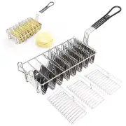 Taco Shell Fryer Holds 8 Shells Front Hook Safety Long Handle Stainless Stee DP3