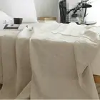 100% Pure Linen Bed Sheet Cover Bedsheet French Flax Organic Natural Plain