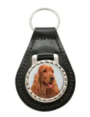 English Cocker Spaniel Leather Key Fob