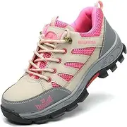 [AUXDIQ] Safety Trainers Mens Womens Steel Toe Cap Trainers Lightweight Safety Shoes for Women Breathable Work Boots