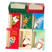 Christmas Cookie Boxes, 24 Pcs Small Christmas Party Boxes with 6 Different