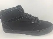 Vans Atwood Hi Canvas Black/Black Shoes Men's Size 10.5
