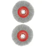 Wire Brushes 2pcs 4 5Inch for M14 Angle Grinders Rust and Deburring Tool