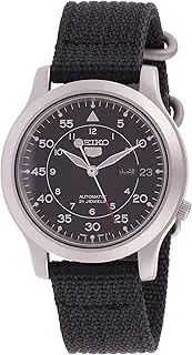 Men's Seiko 5 Automatic Round Watch Dial Color: Black