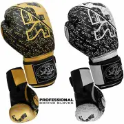 Boxing Gloves Men Training Sparring Pro UFC kickboxing Muay Thai Bag