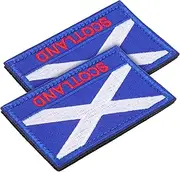 MUELODSIC 2Pcs Scotland Flag Design Decorative Patches Durable Clothing Accessories for Jackets Shoes and Crafts Unique and Stylish Appliques for Festivals and Parties