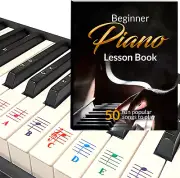 Beginner Piano Book Kids, Piano Keyboard Stickers, 50 Amazing & Popular Songs, C