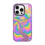 iPhone 16 Pro Impact Case MagSafe Compatible Rainbow Mountain by Kelsie Cosmic