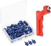 [uxcell] 1/4 Inch Track Shoe Spikes, 50 Pack Cross Country Spikes Running Shoes Replacement Spikes Nails with Spike Wrench for Plastic Track Short Running Jumping Sprint Sport, Blue