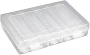 PLAFOPE 1 Set Commemorative Coin Boxes Transparent Coin Capsules Holders Easy Open Design for Collectors Exhibitions and Business