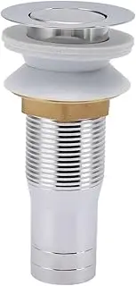 Bathroom Sink Drain Stainless Steel Polished Electroplated Flip Top Anti Blocking Short Vanity Vessel Drain Stopper for Home Kitchen