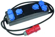 6-fach Full Rubber Mount Power Distribution Power Strip S2 400V/16A IP44 60854