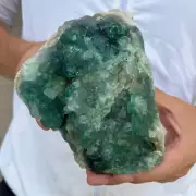3.9lb NATURAL Green Cube FLUORITE Quartz Crystal Cluster Mineral Specimen healin